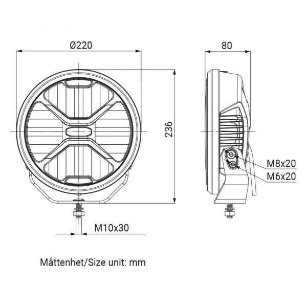 3-pack LUPUS 9" 120W -Komplett paket - Bild 2