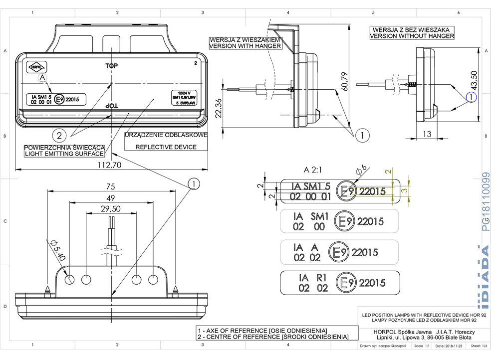 Blinkers rektangulär med vinkelfäste - 113mm - Bild 5