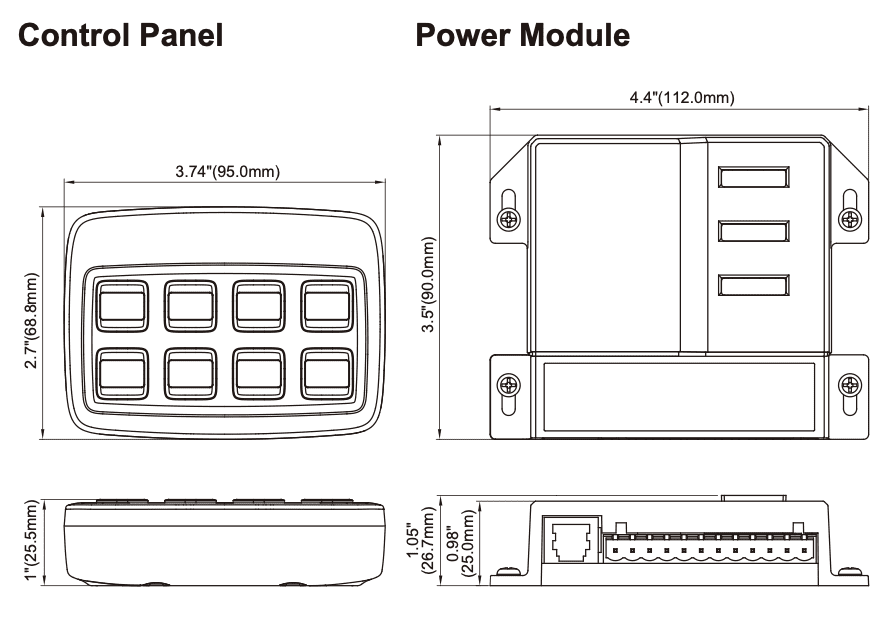 SW830 Styrsystem | 8-knappar med säkringslåda - Bild 6