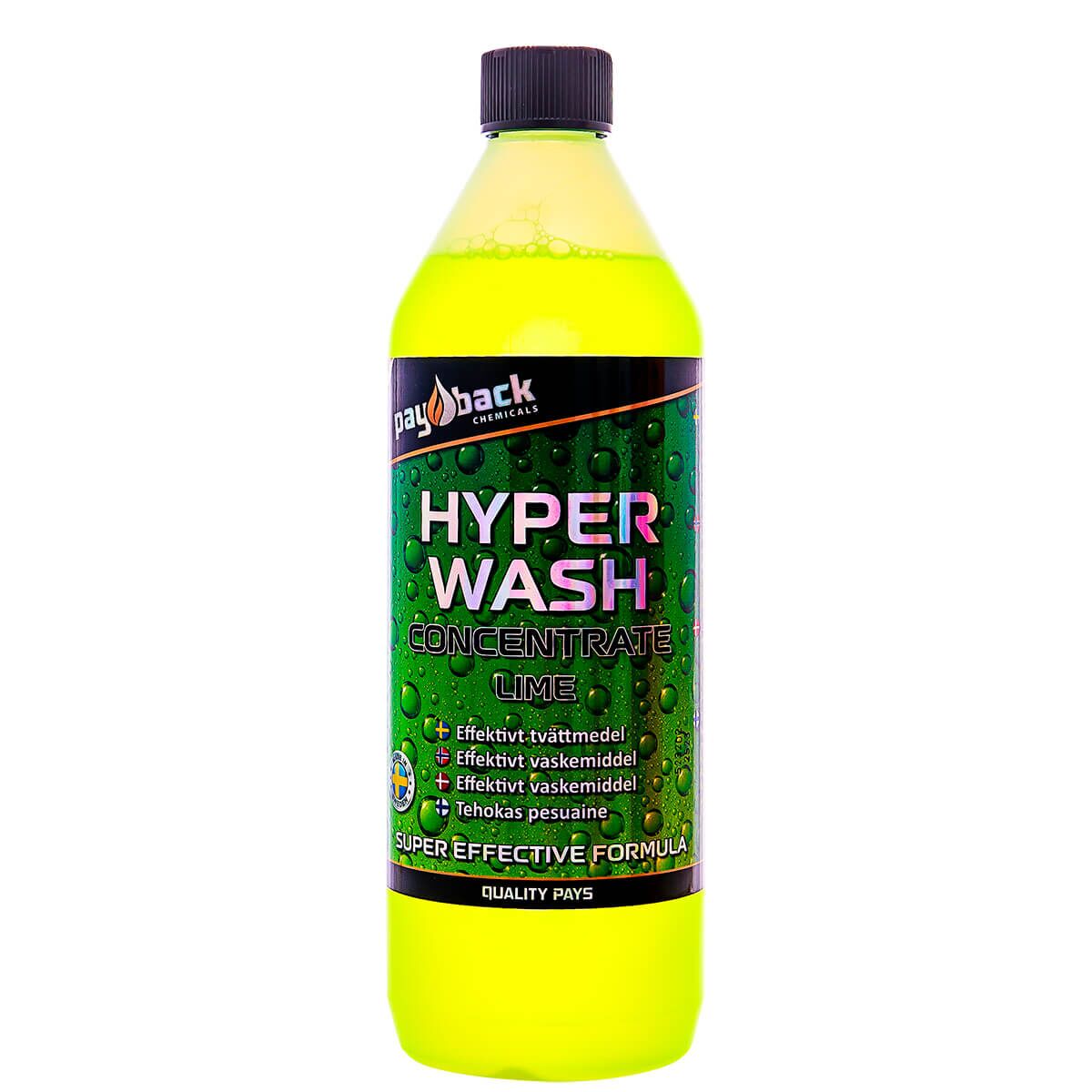 Payback Hyper Wash 1L Koncentrerat Alkaliskt tvättmedel Lime