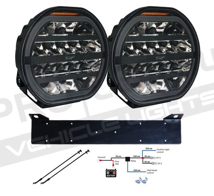 2-pack W-light Fury 9" -komplett paket