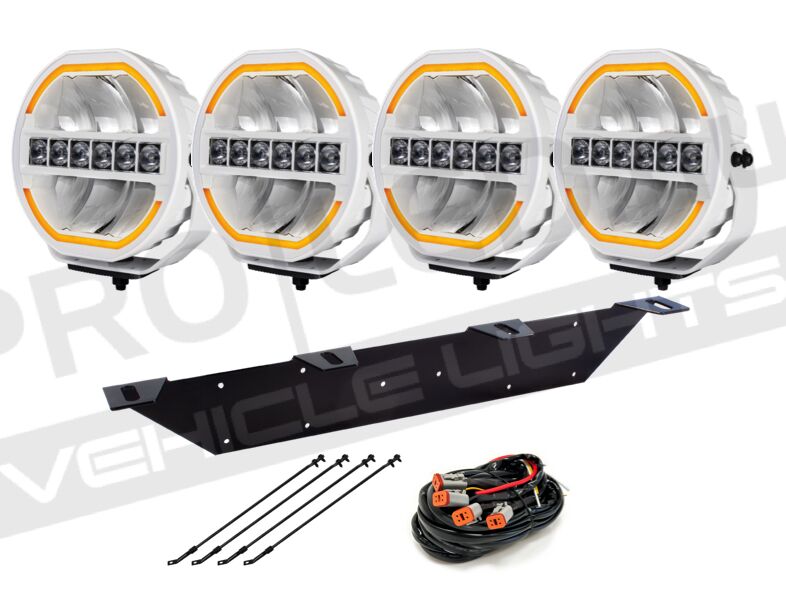 4-pack Siberia SKYLORD 9″ (White) -komplett paket