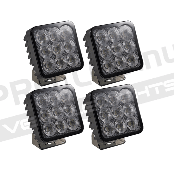 4-pack BullPro SPECTRUM - 54W fyrkantigt arbetsljus