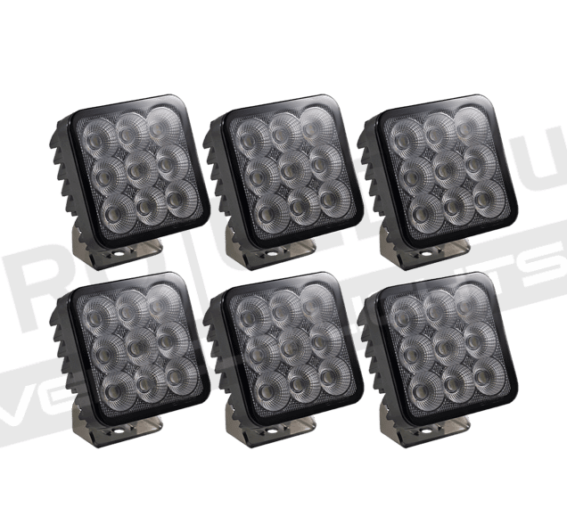 6-pack BullPro SPECTRUM - 54W fyrkantigt arbetsljus