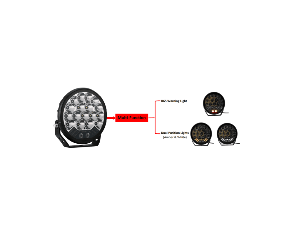 4-pack V-Sight ROADKING 9" (Med blixtljus och positionsljus) -komplett paket - Bild 5