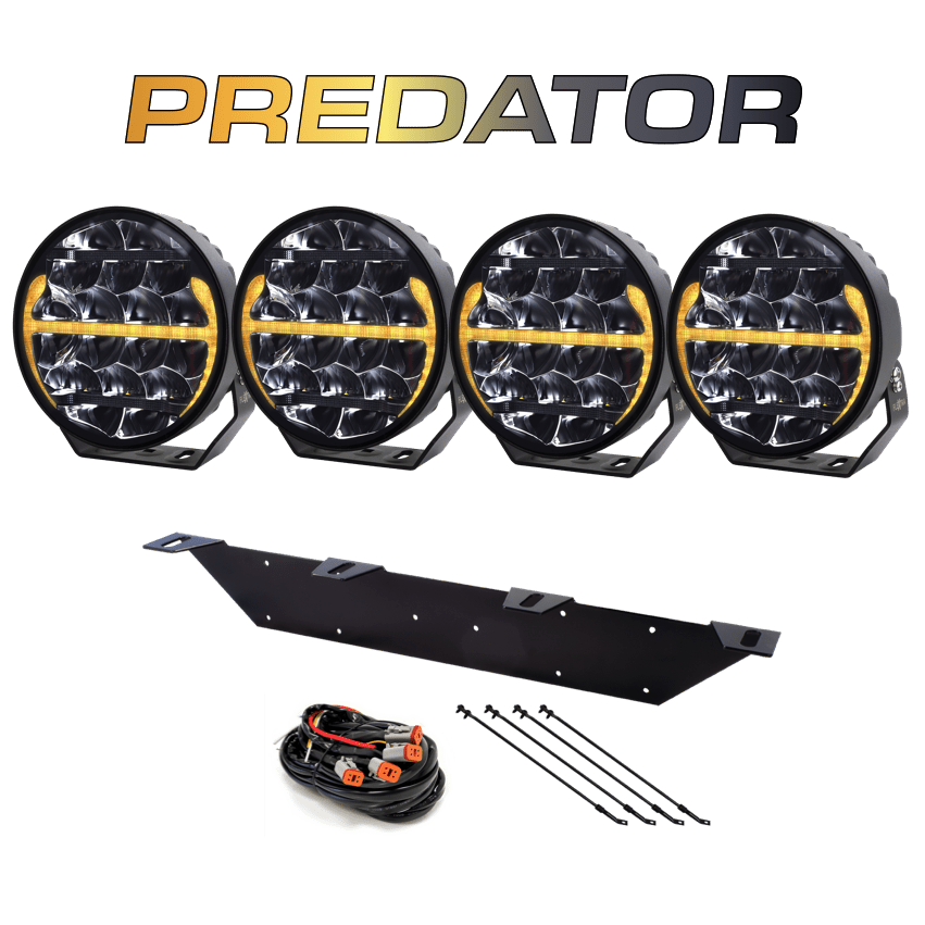 4-pack PREDATOR LED 9" - komplett paket