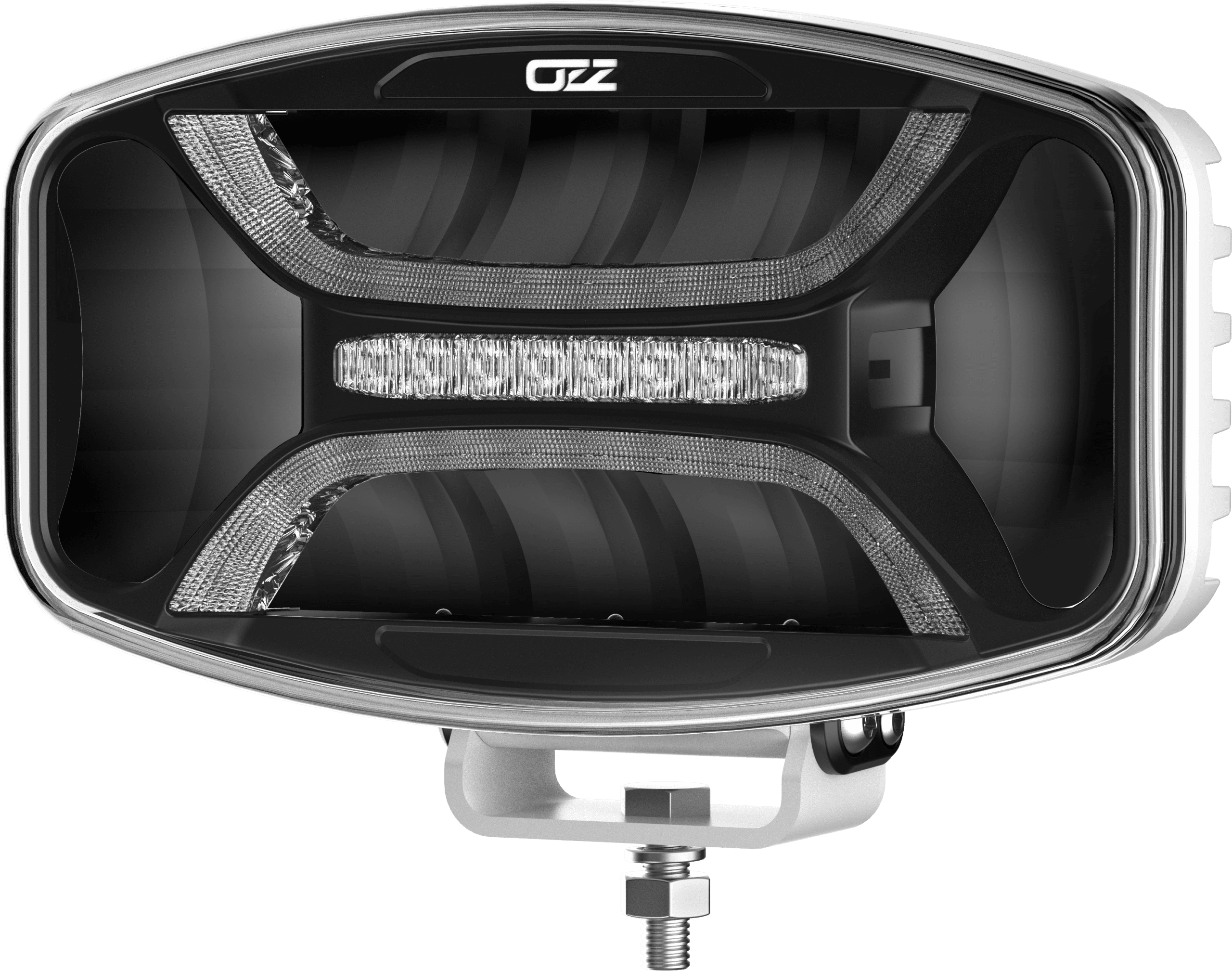 2-pack OZZ XO1 P LED Ovalt Extraljus WHITE – komplett paket (inklusive stenskottsskydd) - Bild 5