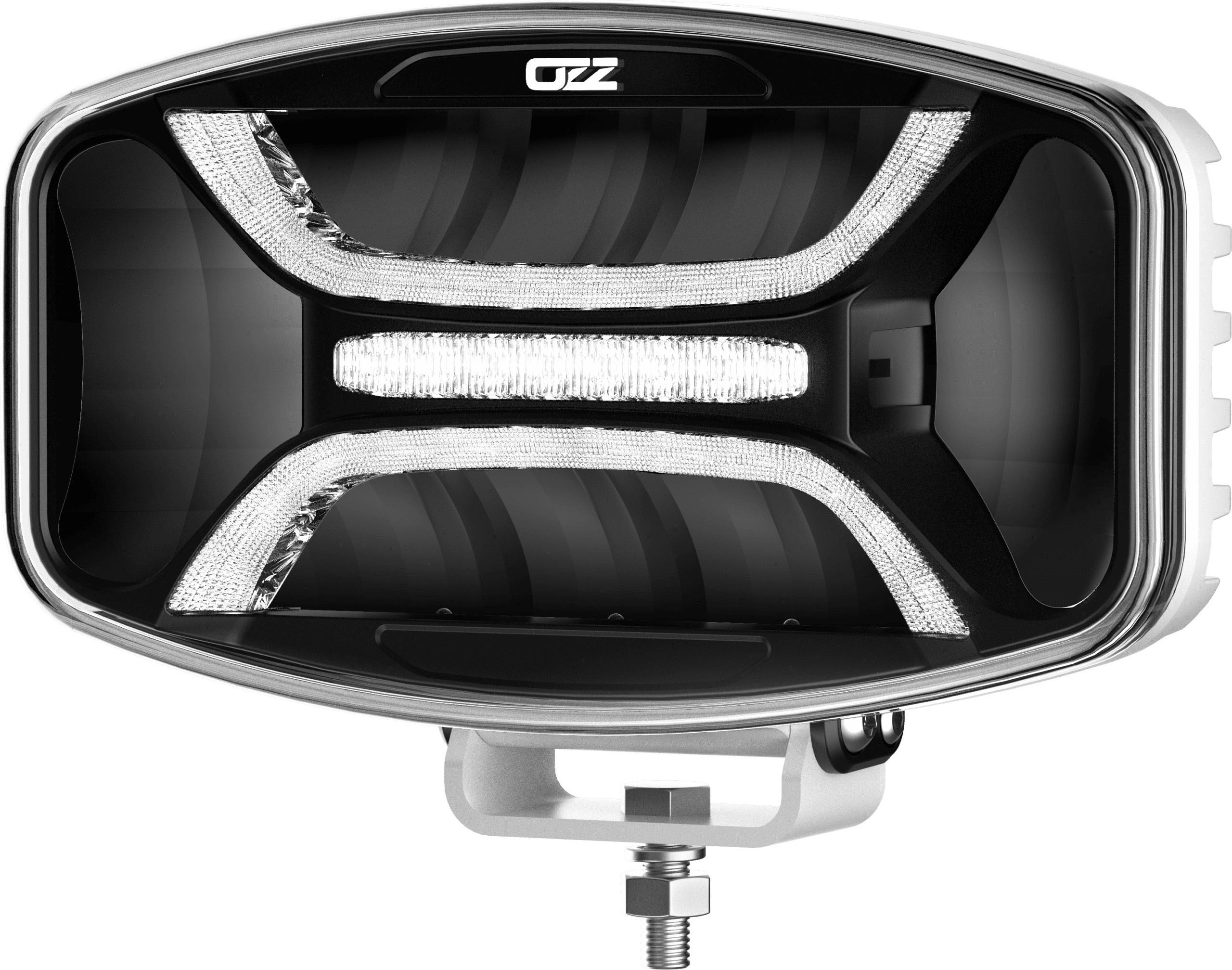 2-pack OZZ XO1 P LED Ovalt Extraljus WHITE – komplett paket (inklusive stenskottsskydd) - Bild 6