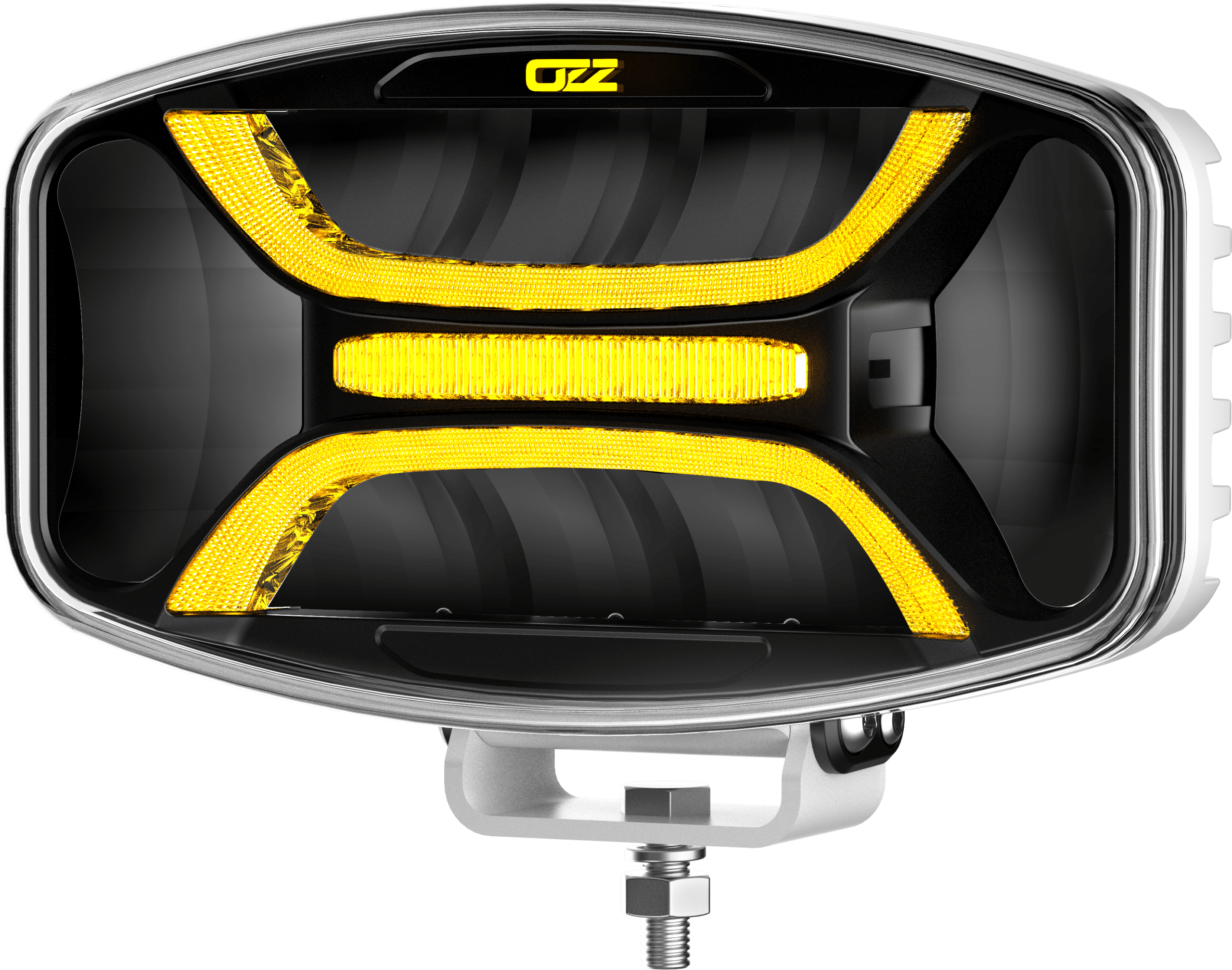 2-pack OZZ XO1 P LED Ovalt Extraljus WHITE – komplett paket (inklusive stenskottsskydd) - Bild 8