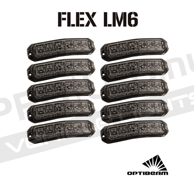 10-pack Optibeam FLEX LM6 | Gult Blixtljus
