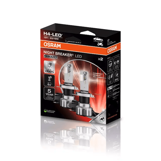 OSRAM NIGHT BREAKER H4 SMART-LED | Laglig ersättningslampa