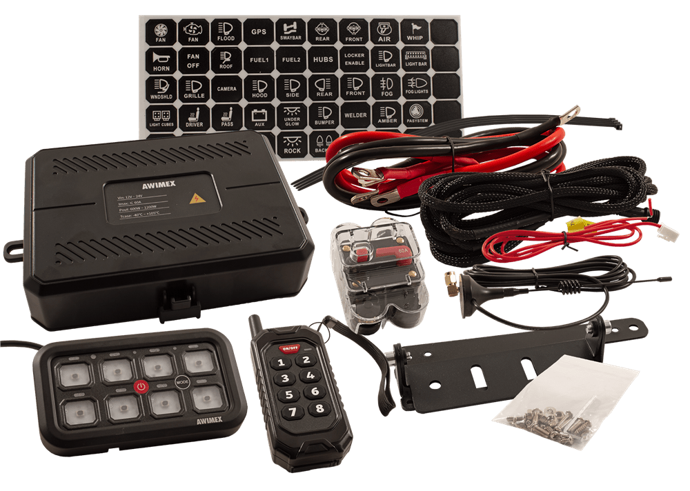 Styrsystem, 8-knappar, med säkringslåda, Bluetooth & fjärrkontroll - Bild 4