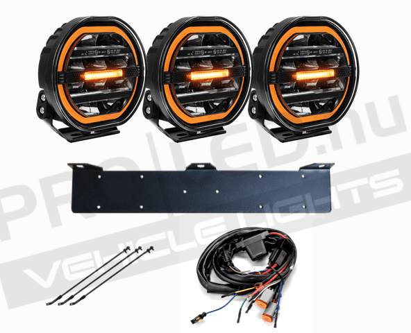 3-pack W-light Fury 7" | 100W LED - komplett paket