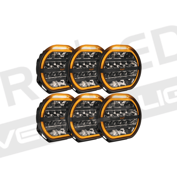 6-pack W-light Fury 9" - inbyggt blixtljus