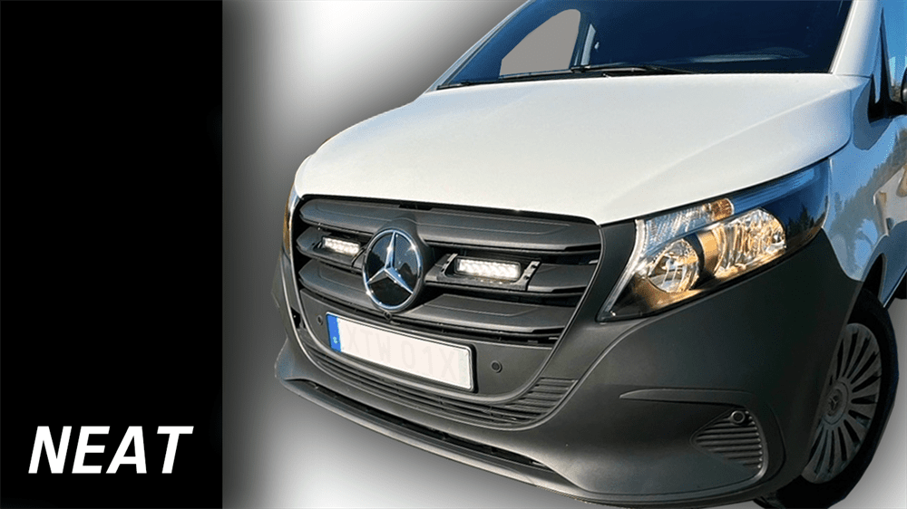NEAT Mercedes Vito 2025+ | 2x Optibeam Pure 185, modellanpassat extraljuskit