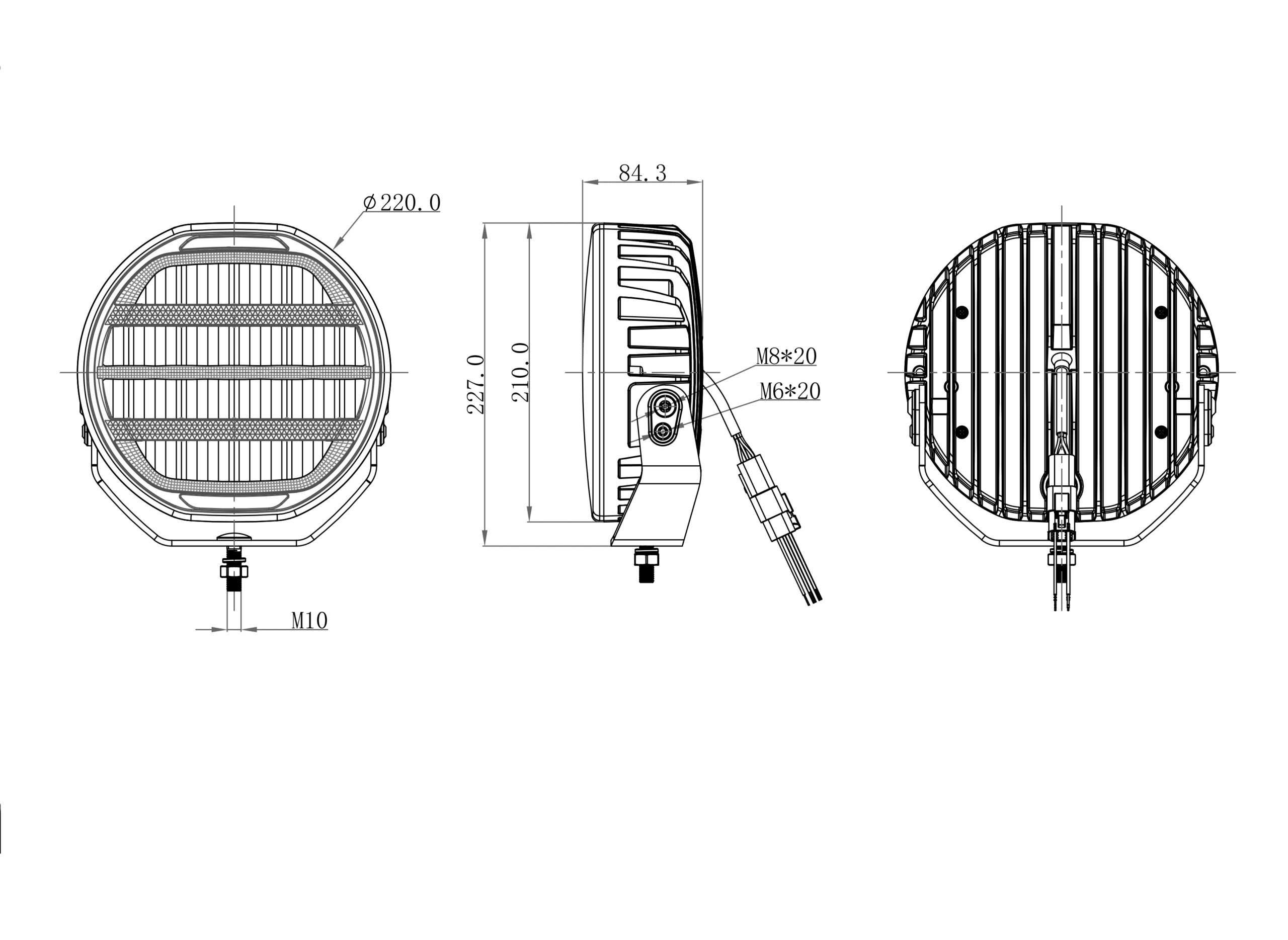 OZZ XR3 P9” Black - med varningsljus 65 - Bild 5