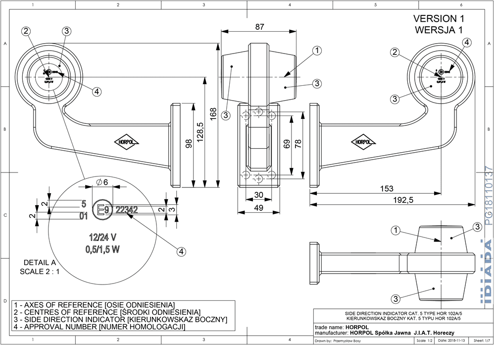 Blinkers Flex 90° på kort gummiarm - GRAPHITE - Bild 6