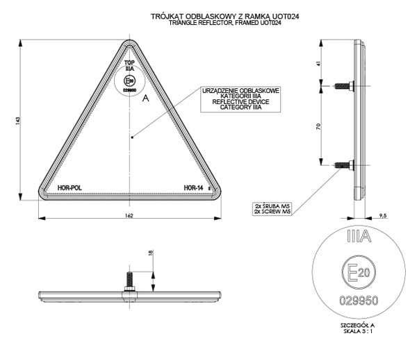 Reflex triangel - med eller utan ram - Bild 6