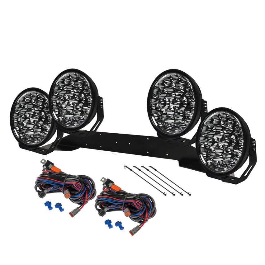 4-pack W-light W9 PHOENIX | DARK EDITION -komplett paket, RALLY-4