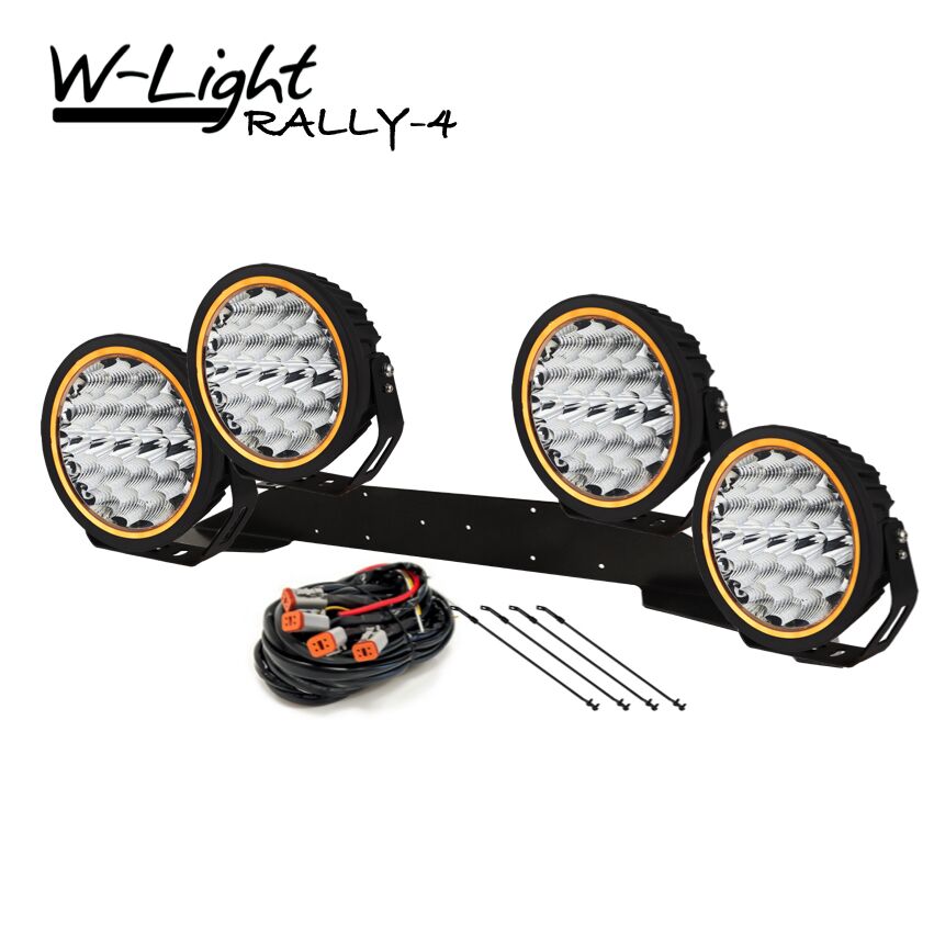 4-pack W-light W9 PHOENIX Neptune 9" -komplett paket RALLY-4