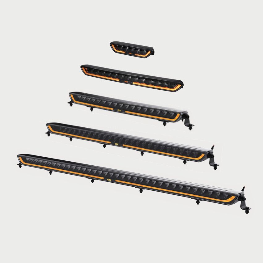 OZZ XB1 P Ledramp med positionsljus, Svart - 9"-52"