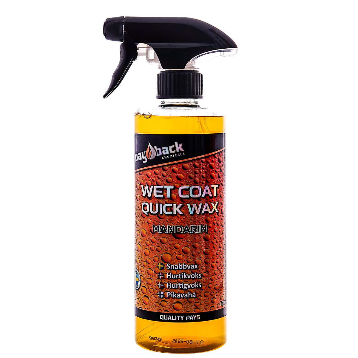 Payback Wet Coat Sprayvax 500ML Mandarin
